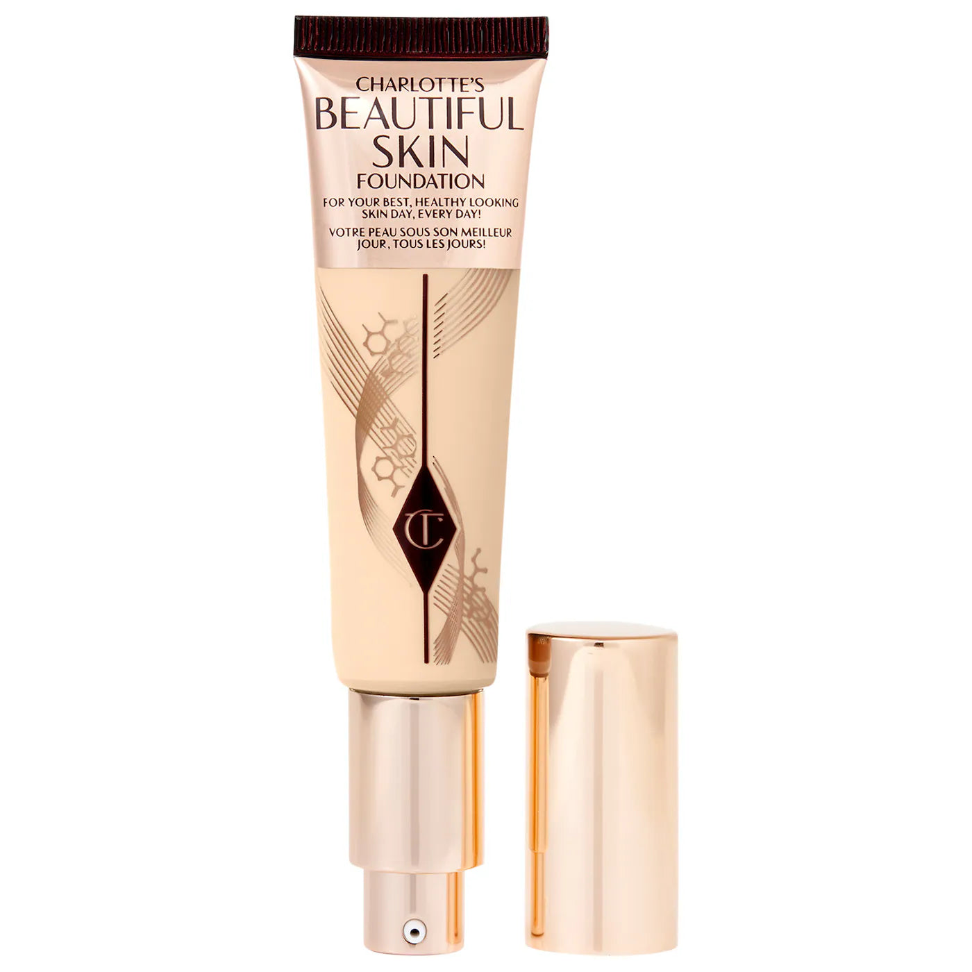 Charlotte Tilbury Beautiful Skin Medium Coverage Liquid Foundation with Hyaluronic Acid