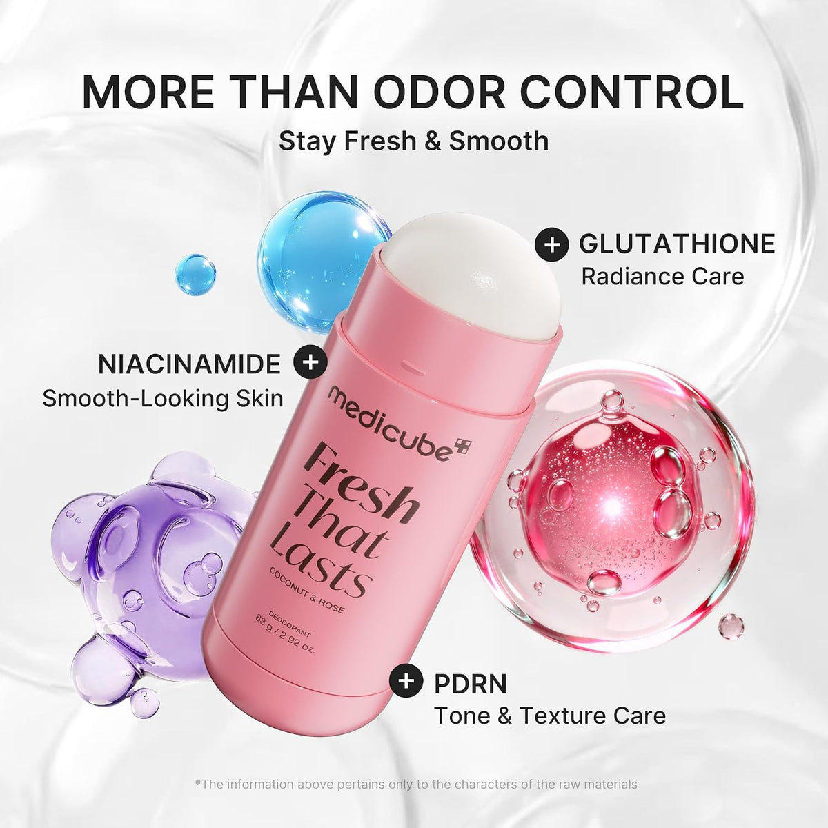 Medicube - Deodorant with PDRN, Rose Musk Scent, Fresh Odor Control