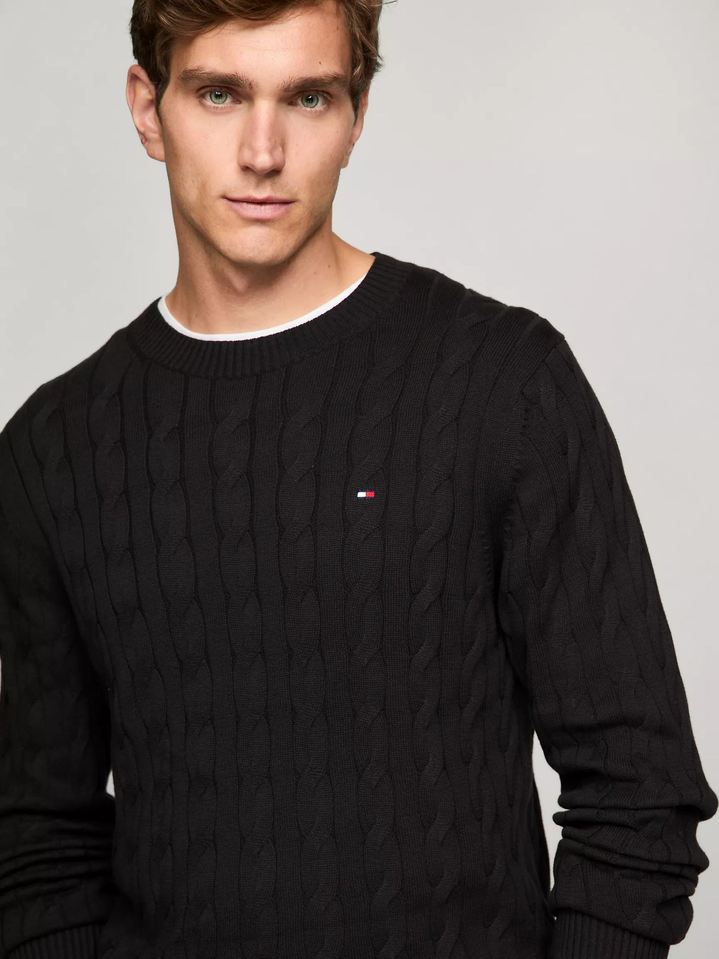 Tommy Hilfiger Cable Knit Crewneck Sweater