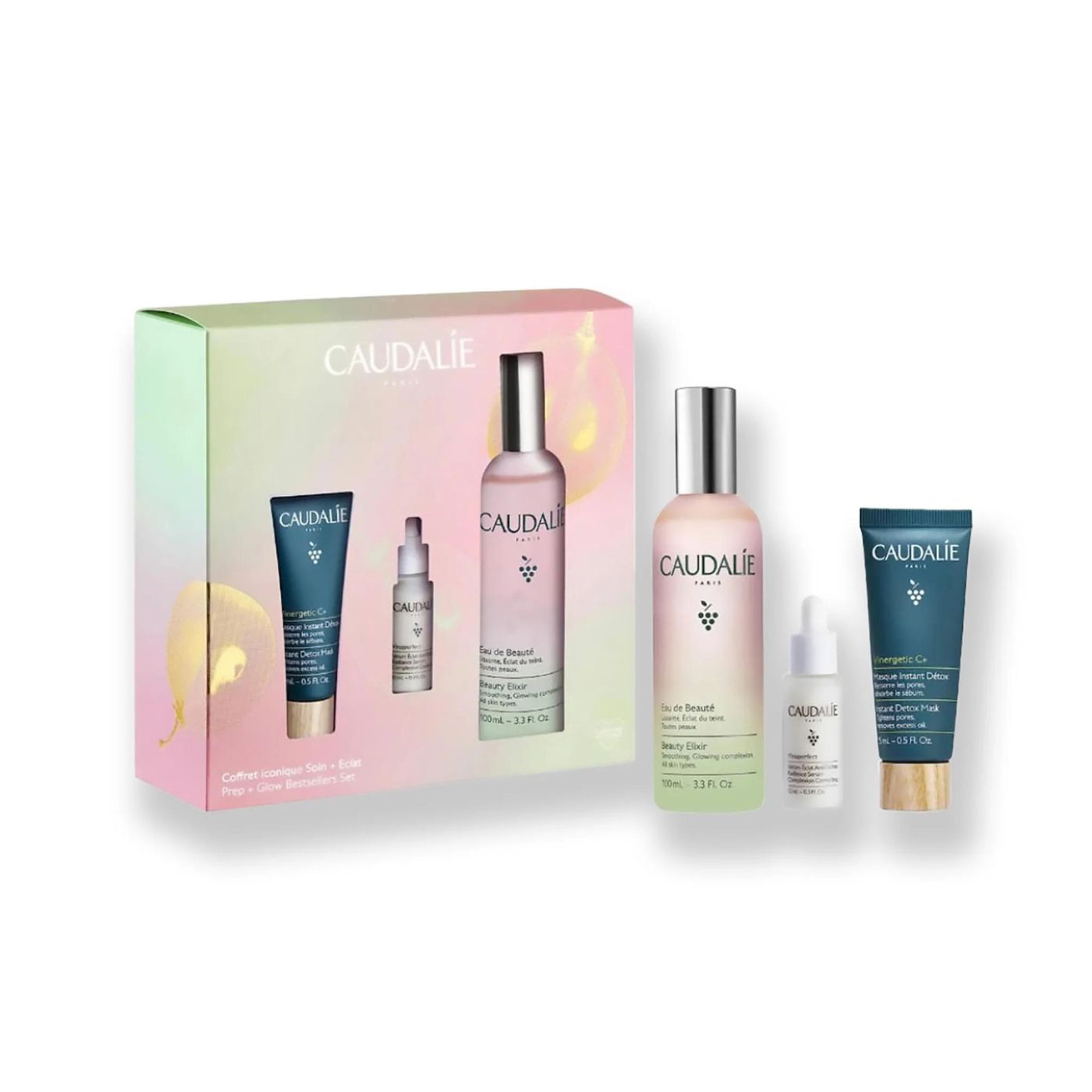 Caudalie Detox + Glow Best Sellers Set