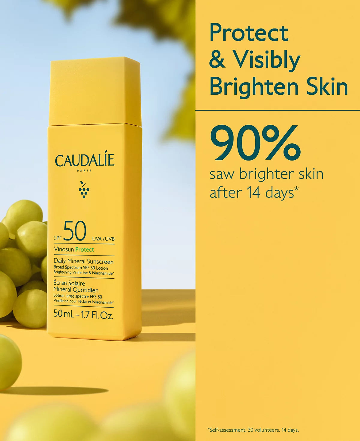 Caudalie - Vinosun Protect Daily Mineral Sunscreen SPF 50