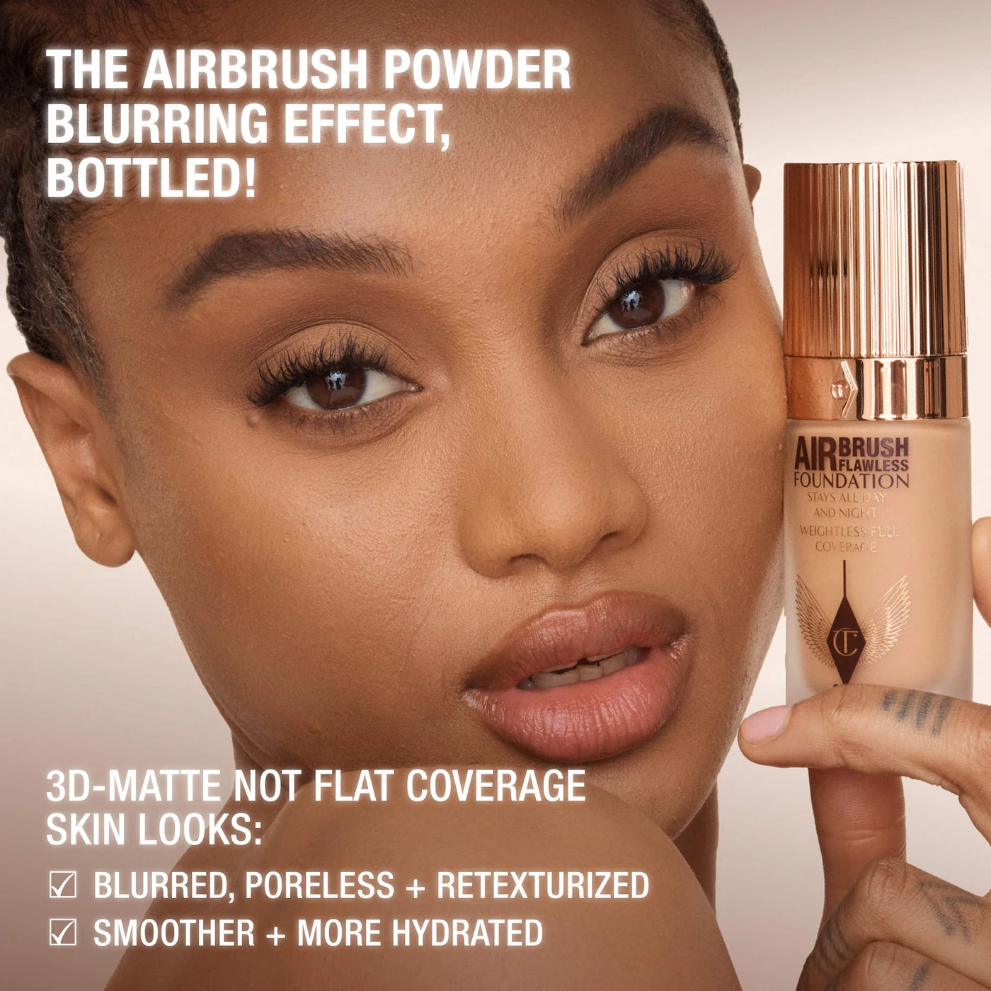 Charlotte Tilbury - Airbrush Flawless Blurring & Matte Full Coverage Foundation ( New look )