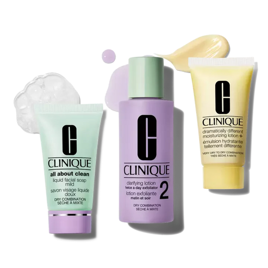Clinique- Skin School Supplies: Cleanser Refresher Course Set - Dry Combination - Brandz On Demand - Premium, 100% Original Beauty and Lifestyle ProductsΒ - Pakistan