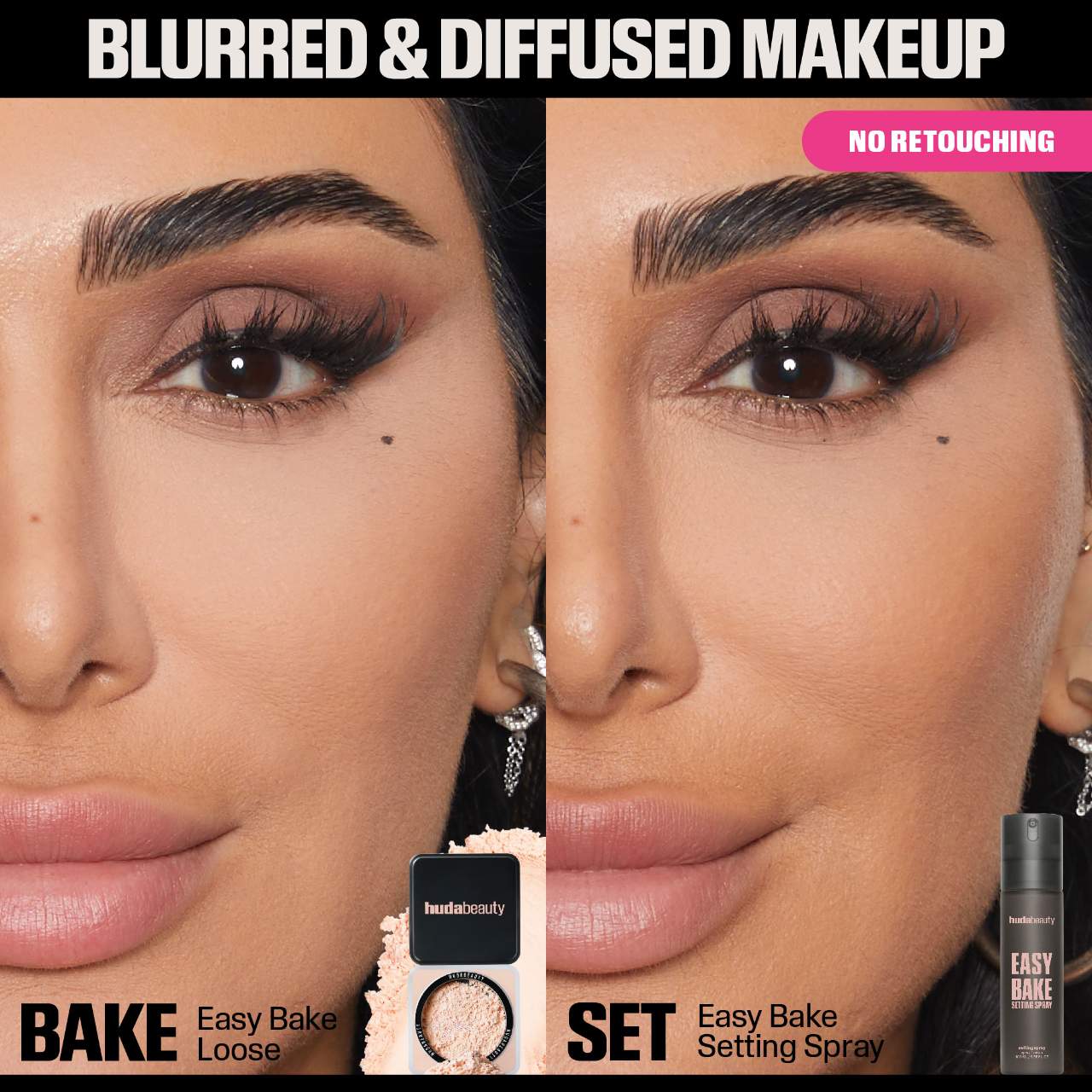 HUDA BEAUTY Easy Bake Blurring Setting Spray with 16-Hour Wear