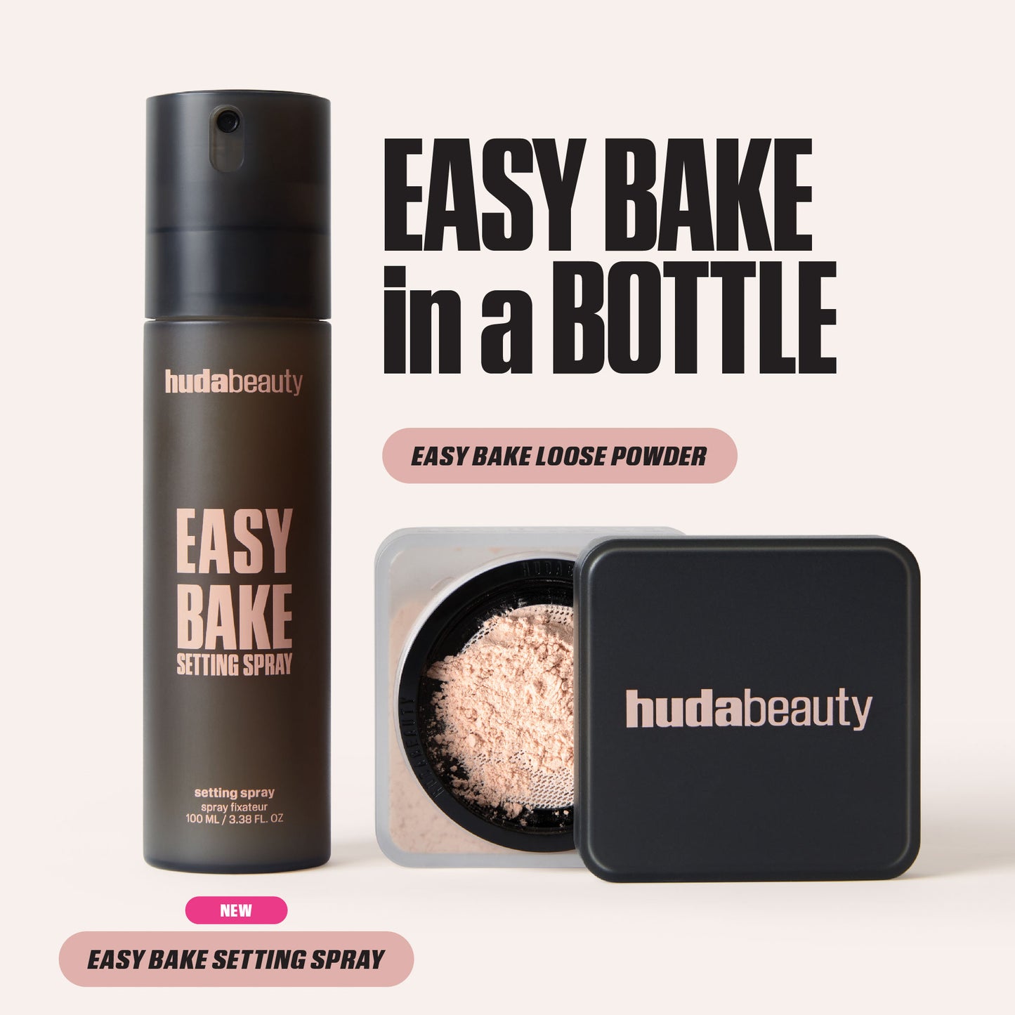 HUDA BEAUTY Easy Bake Blurring Setting Spray with 16-Hour Wear