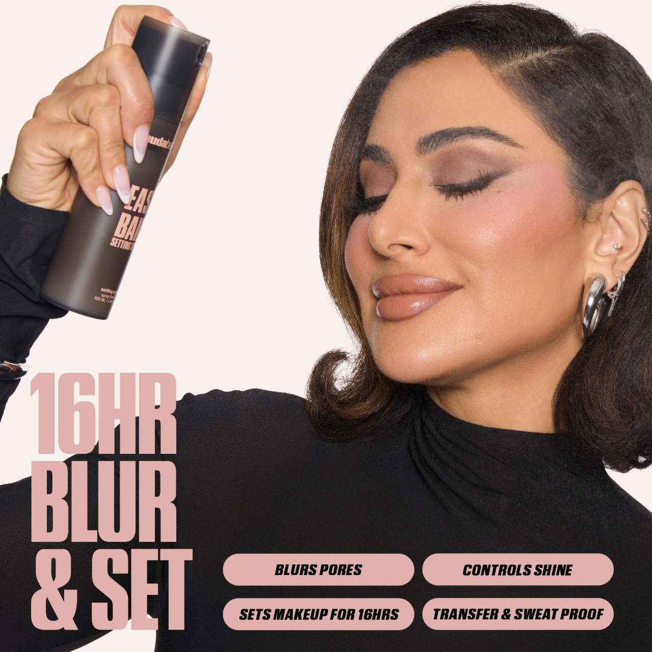 HUDA BEAUTY Easy Bake Blurring Setting Spray with 16-Hour Wear