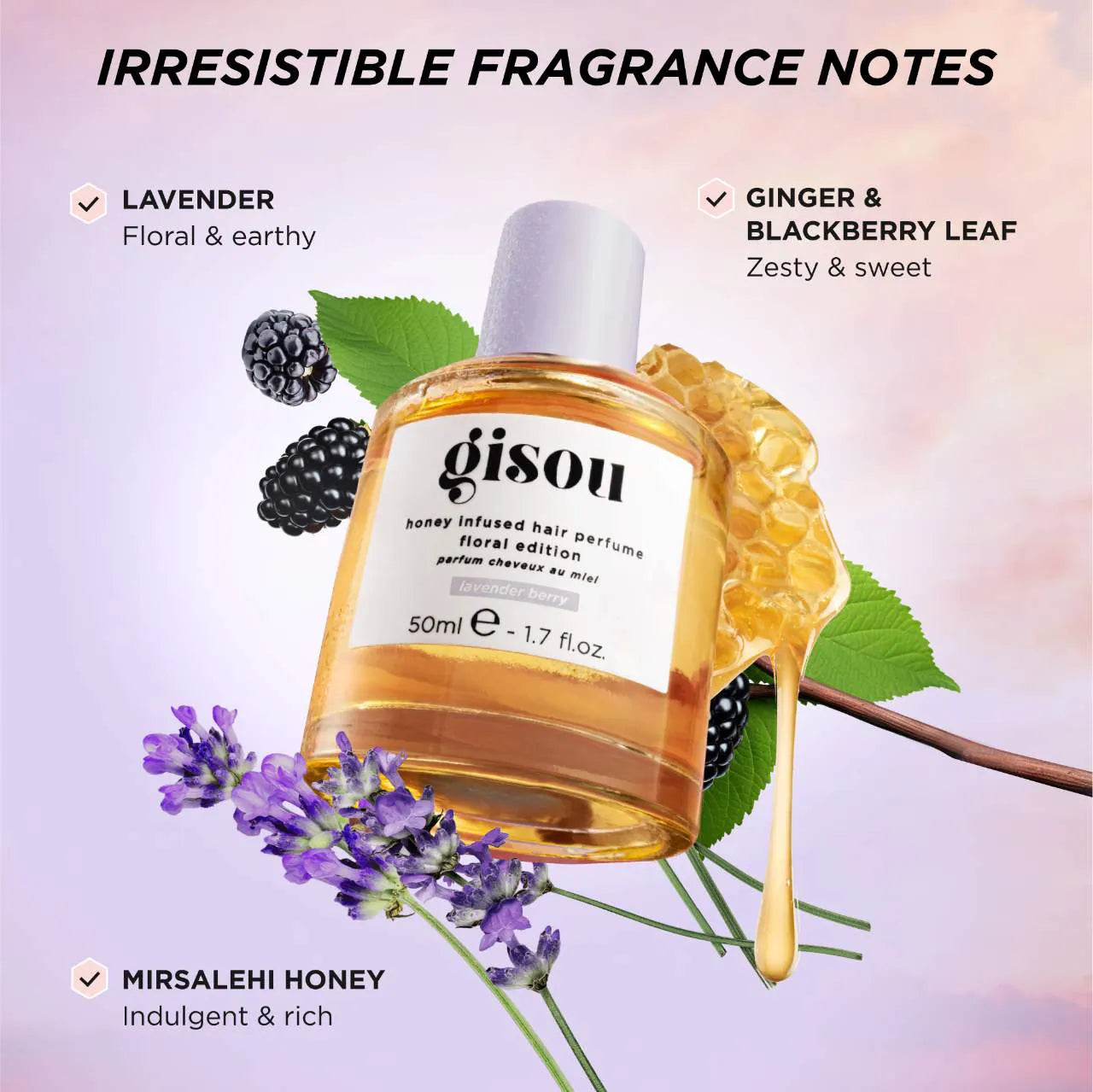 Gisou - Honey Infused Hair Perfume Lavender Berry