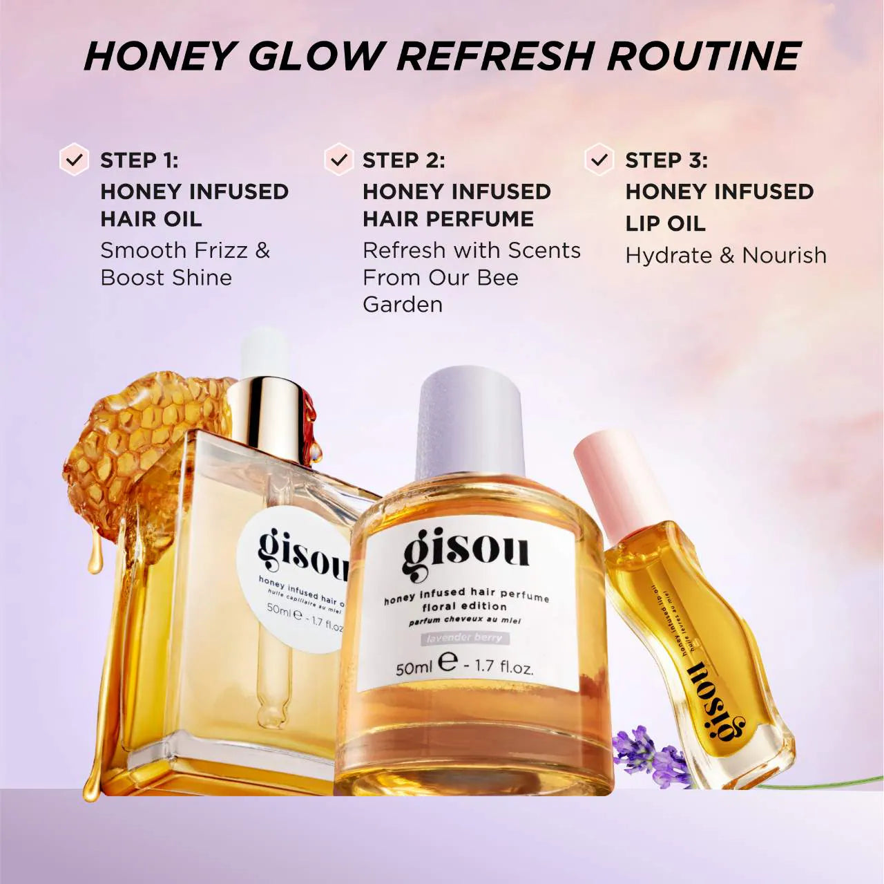Gisou - Honey Infused Hair Perfume Lavender Berry