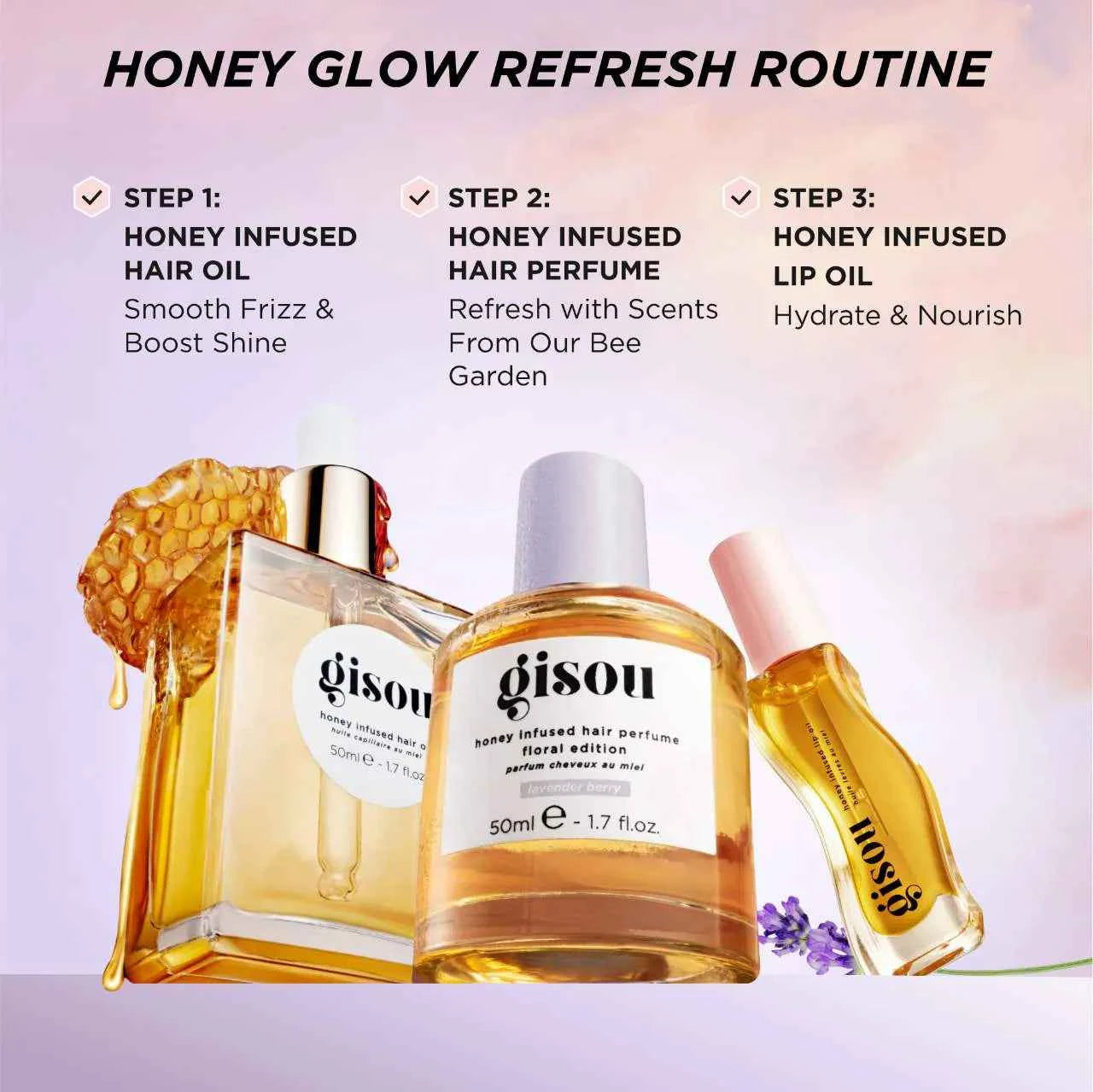 Gisou - Honey Infused Hair Perfume Lavender Berry