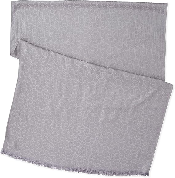 Calvin Klein - Lightweight Pashmina Scarf with Tonal Logo Pattern