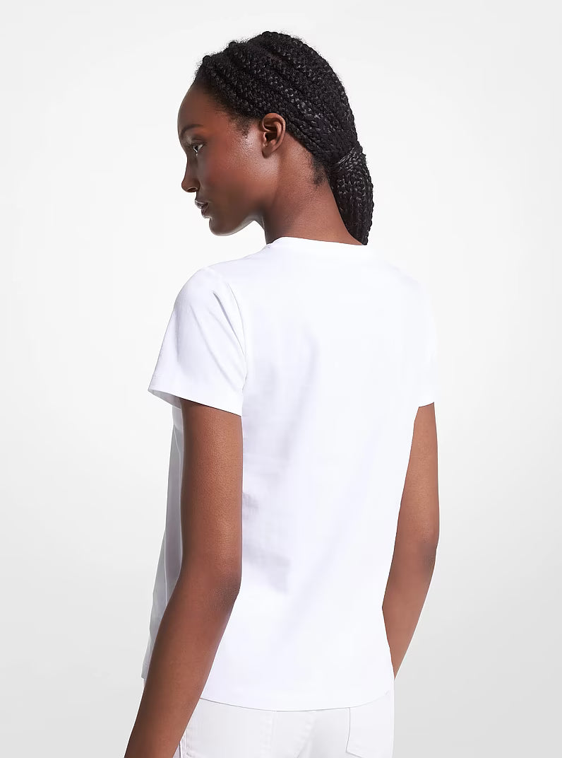 Michael Kors - Logo Aviator Print Organic Cotton T-Shirt