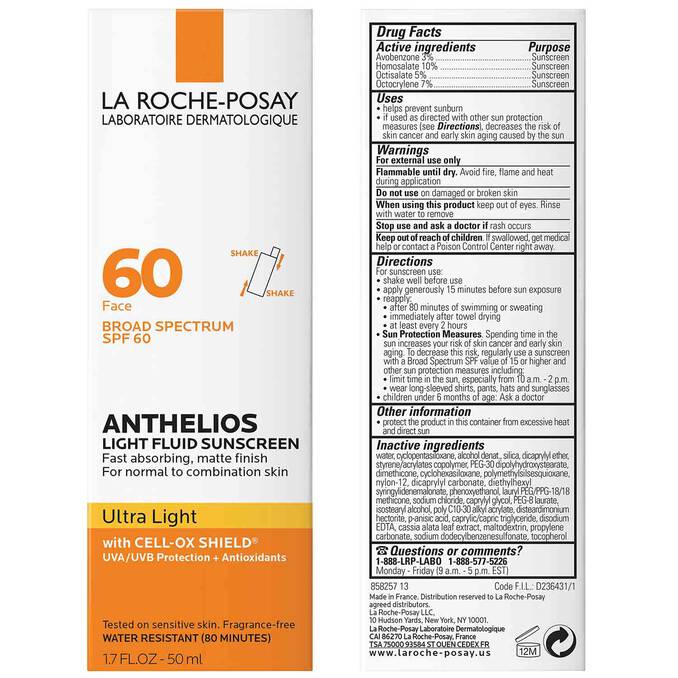 La Roche-Posay - Anthelios Ultra Light Fluid Facial Sunscreen SPF 60