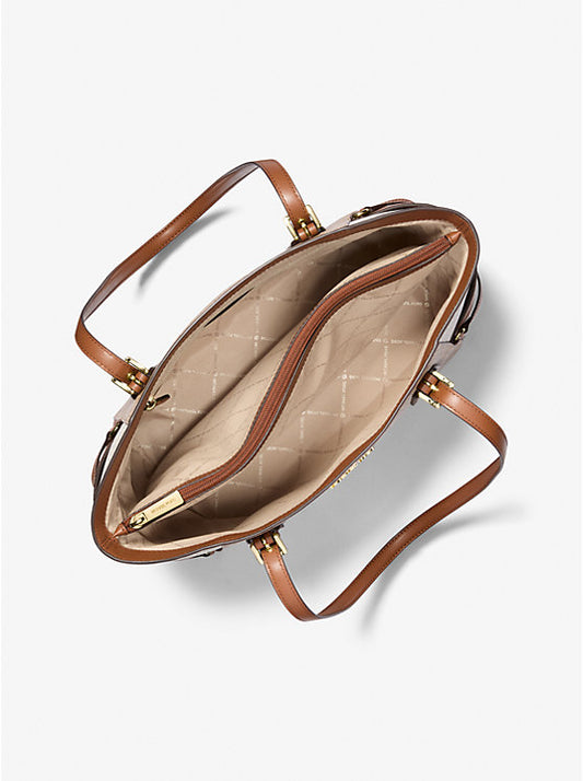 Michael Kors - Voyager Large Color-Block Signature Logo Tote Bag