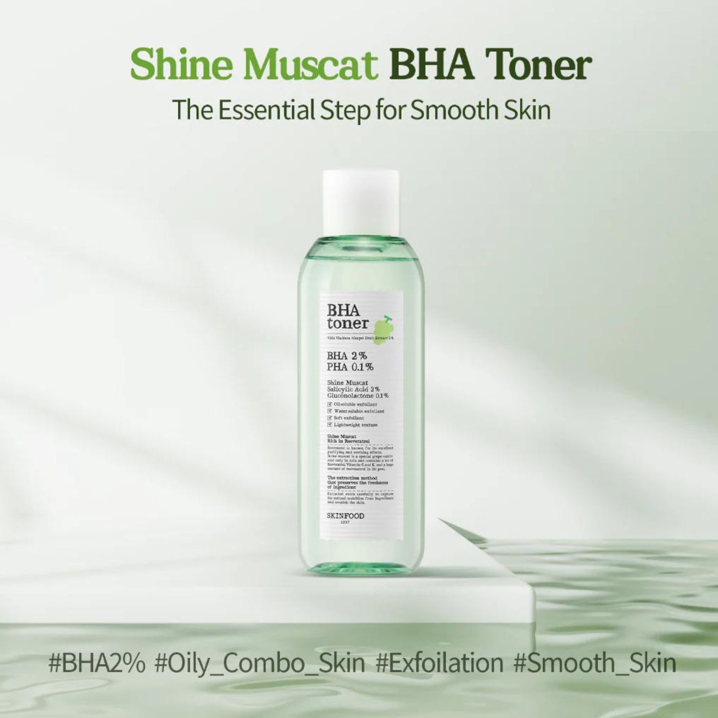 SKINFOOD - Shine Muscat BHA 2% Toner Mini