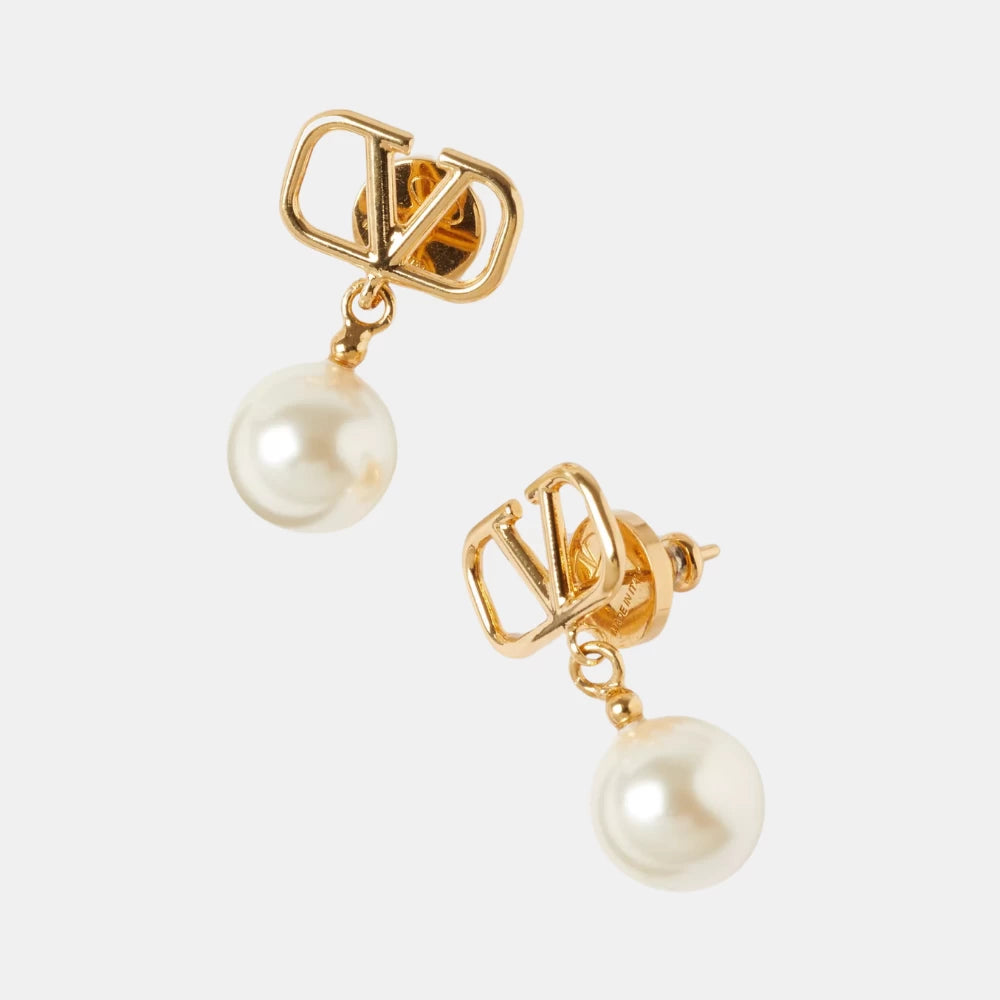 Valentino VLogo Signature Earrings With Swarovski Pearls