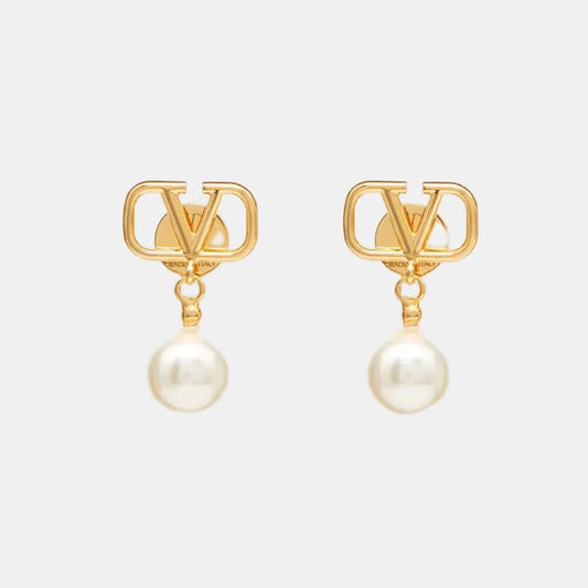 Valentino VLogo Signature Earrings With Swarovski Pearls - Brandz On Demand - Premium, 100% Original Beauty and Lifestyle Products - Pakistan