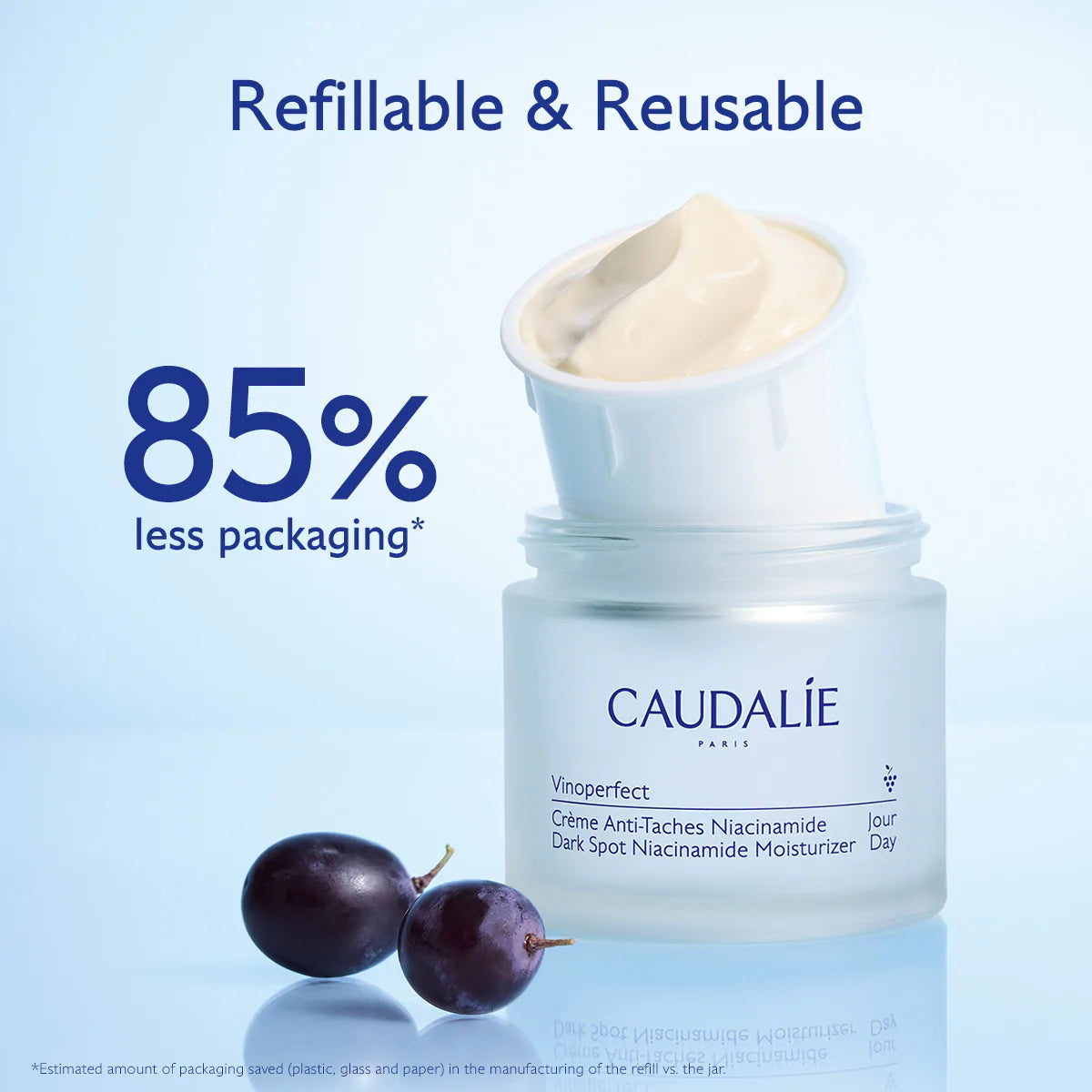 Caudalie Vinoperfect Dark Spot Brightening Refillable Moisturizer with Niacinamide