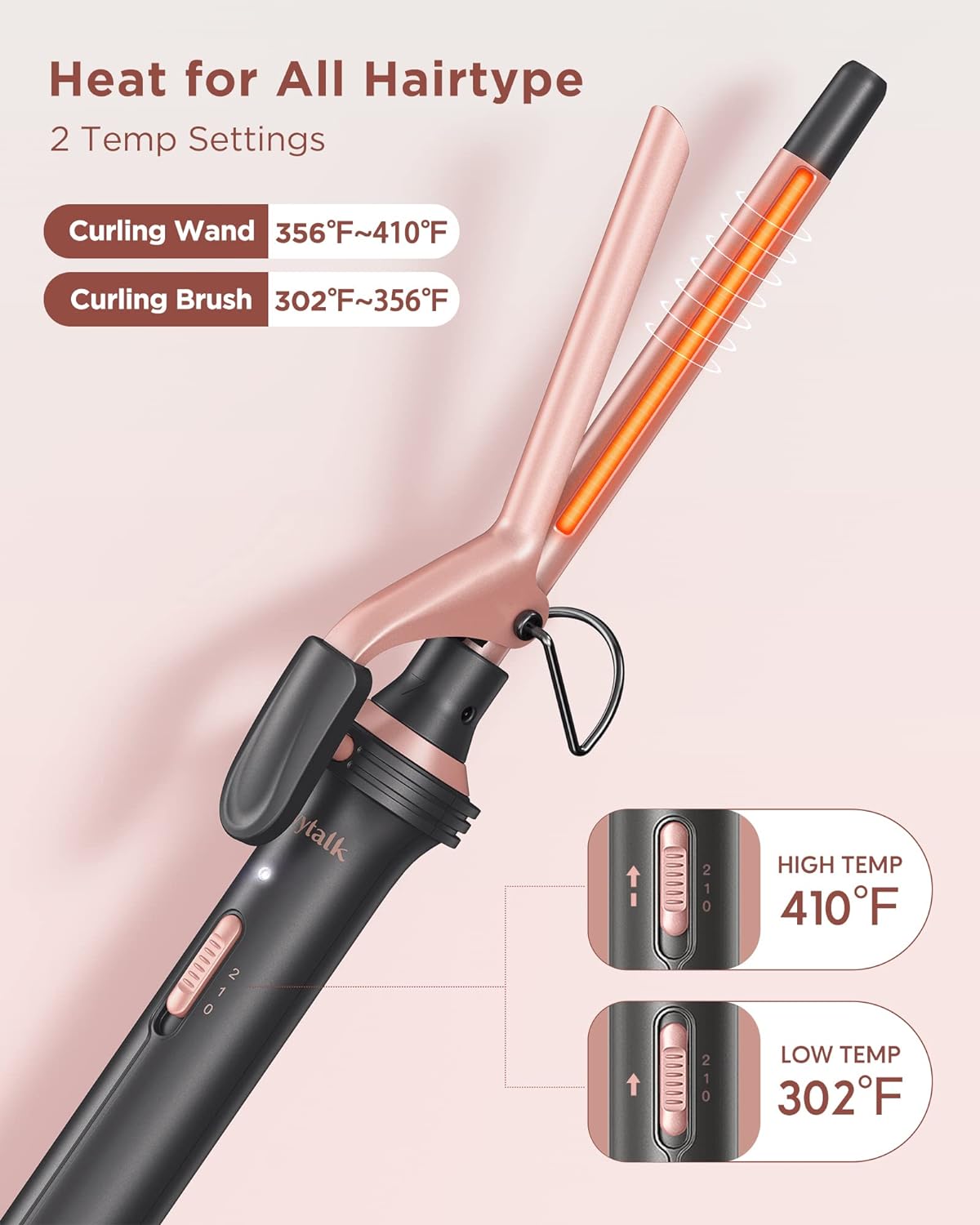 Wavytalk 5 in 1 Curling Iron Set with Curling Brush