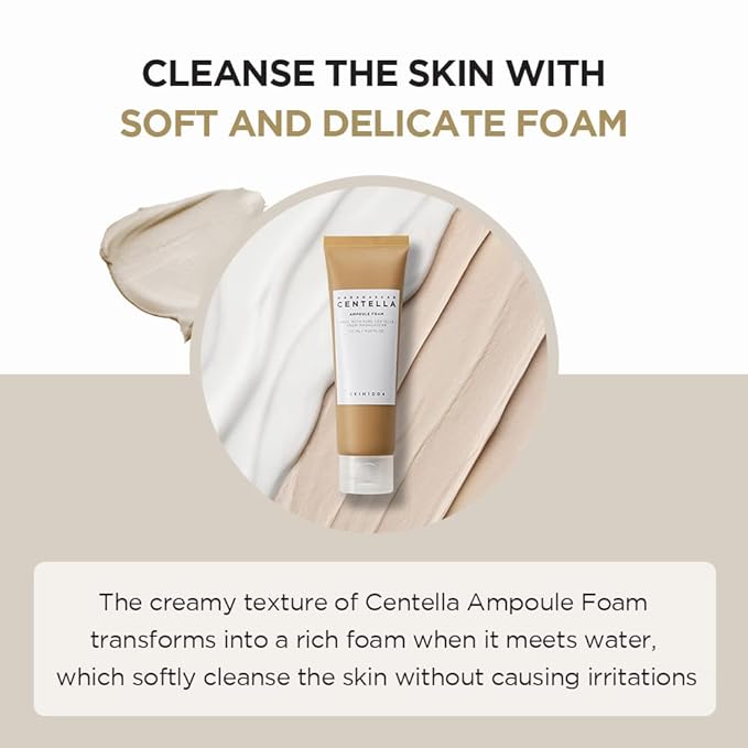 SKIN1004 Madagascar Centella Ampoule Foam Low pH Foam Cleanser, Natural Soda Powder Coconut Surfactant and EWG Green Grade