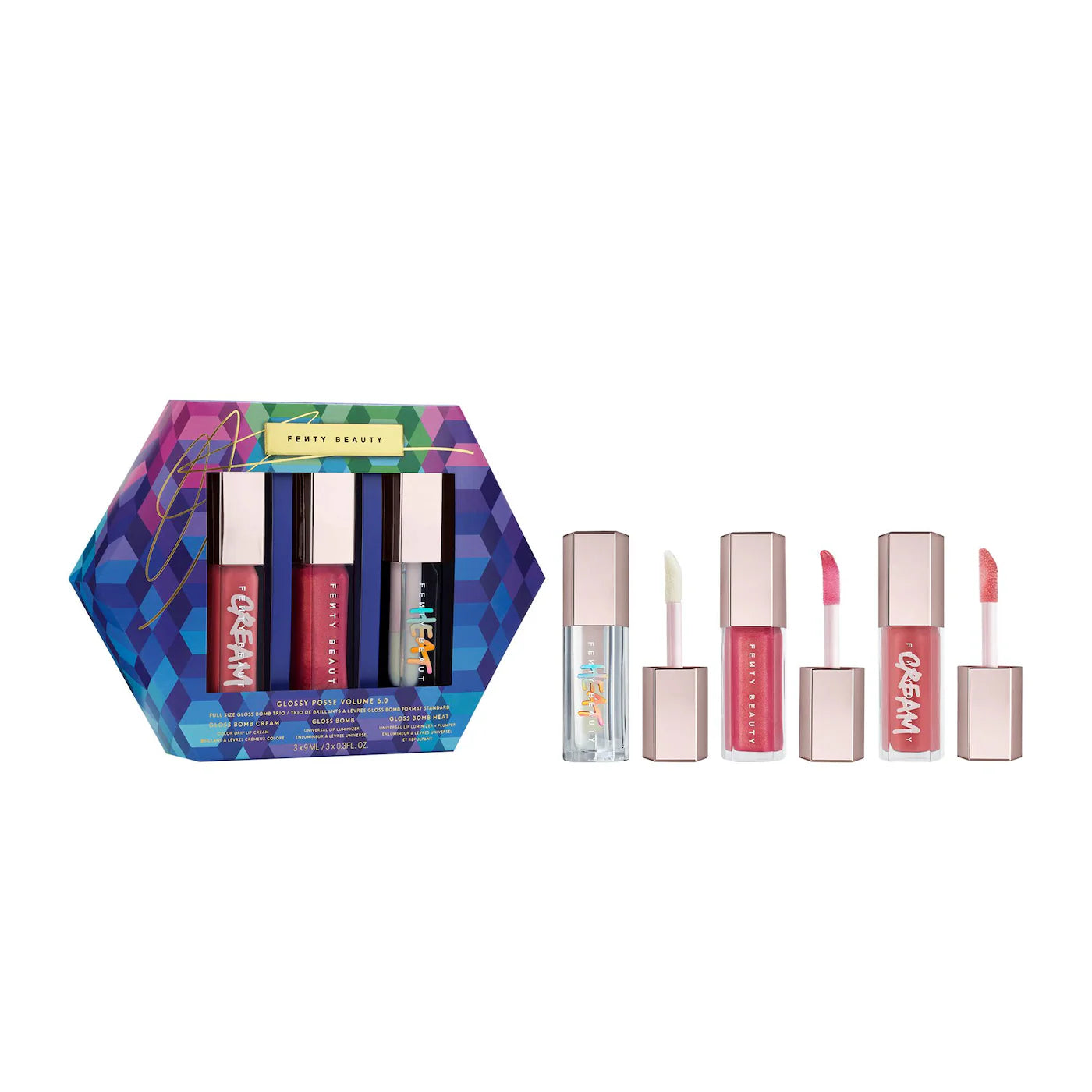 Fenty Beauty by Rihanna - Glossy Posse Volume 6.0 Full-Size Gloss Bomb Trio