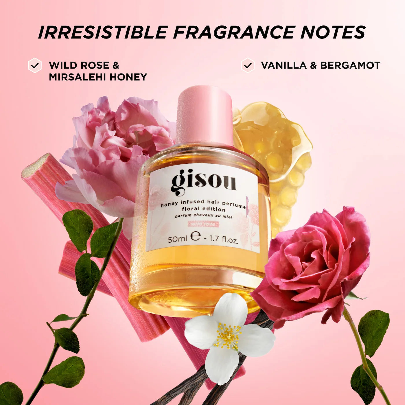 Gisou - Honey Infused Hair Perfume Wild Rose