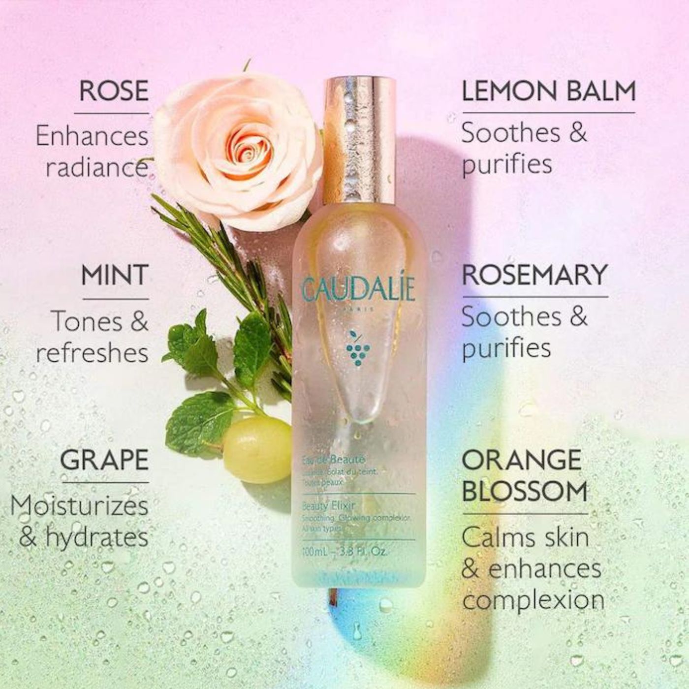Caudalie - Beauty Elixir Prep, Set, Glow Face Mist