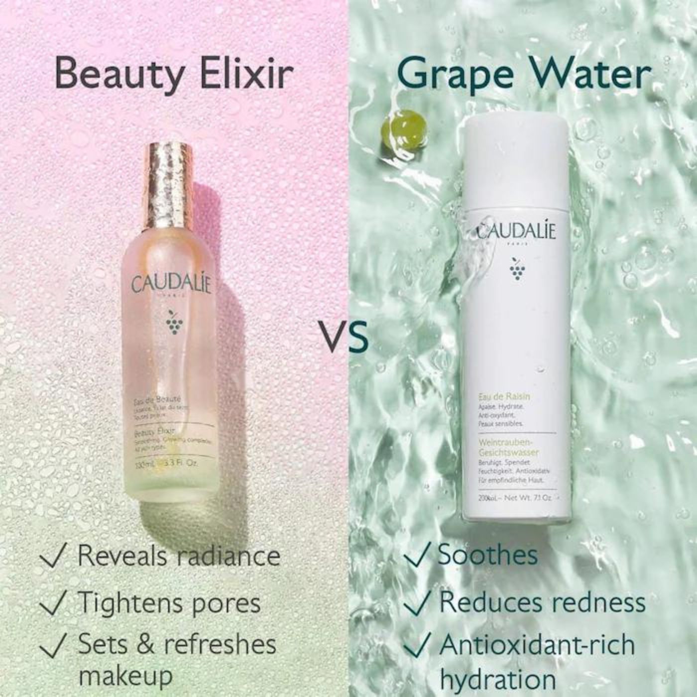 Caudalie - Beauty Elixir Prep, Set, Glow Face Mist