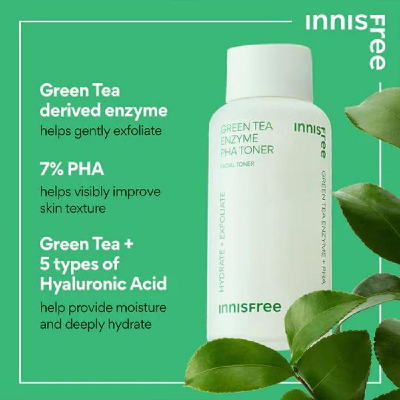 INNISFREE - Green Tea Enzyme PHA Toner