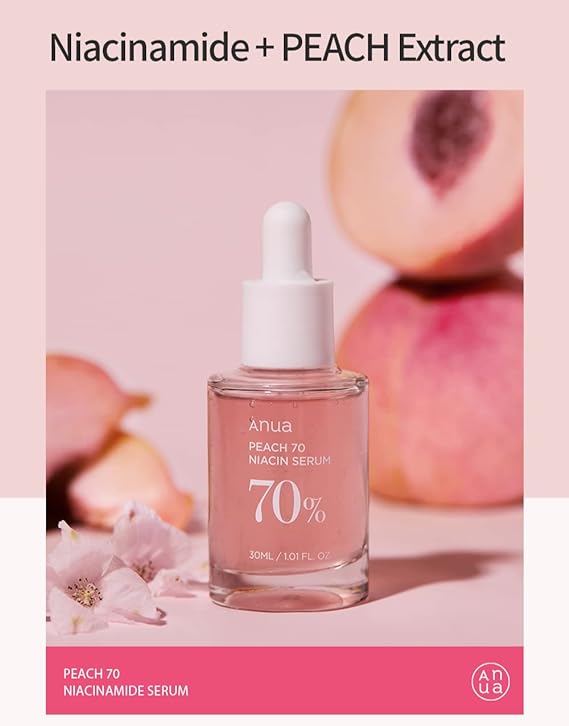 ANUA - Peach 70% Niacinamide Serum 30ml / brightening hydrating face serum/daily clean beauty (1.01 fl. oz.
