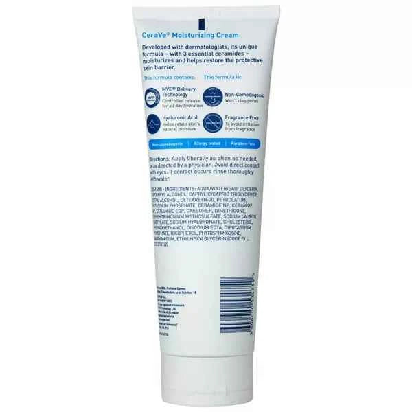 CeraVe Moisturizing Cream, Face and Body Moisturizer for Dry Skin