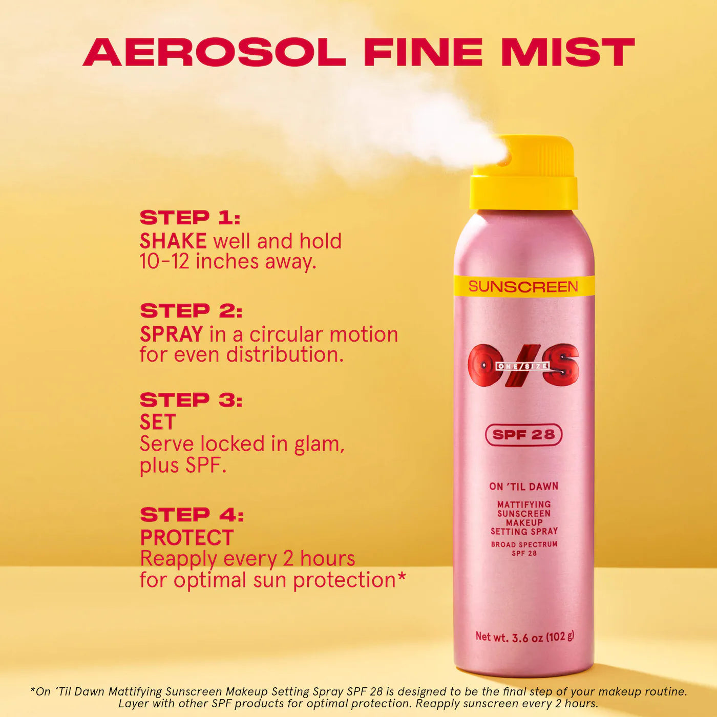 One/Size - Mini On 'Til Dawn Mattifying Sunscreen Makeup Setting Spray