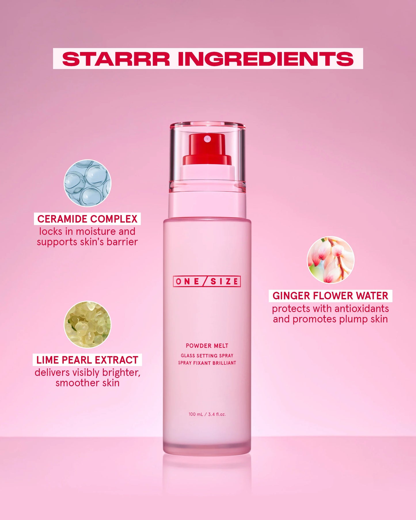 One/Size - Powder Melt Glass Setting Spray