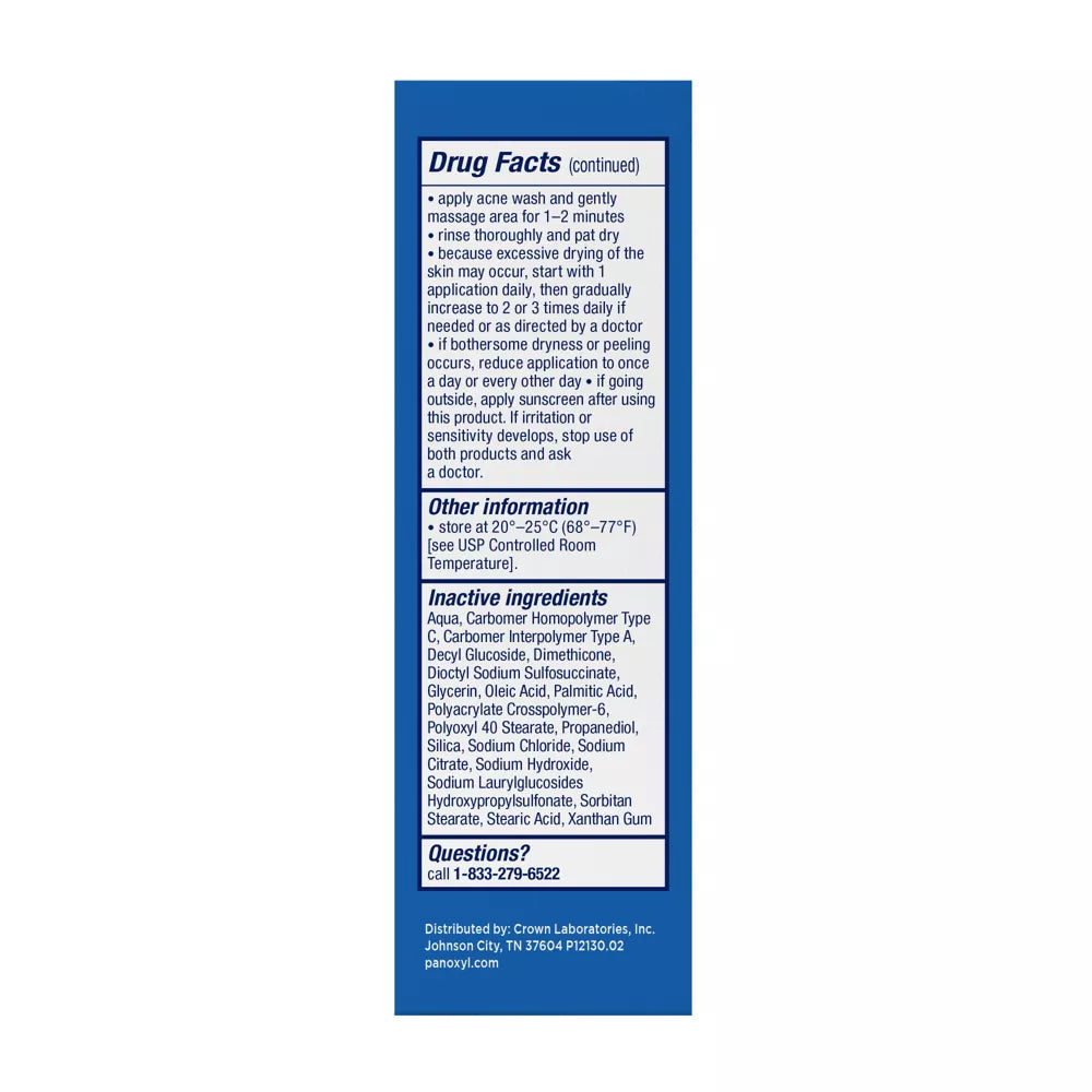 PanOxyl - 10% Benzoyl Peroxide Acne Foaming Wash