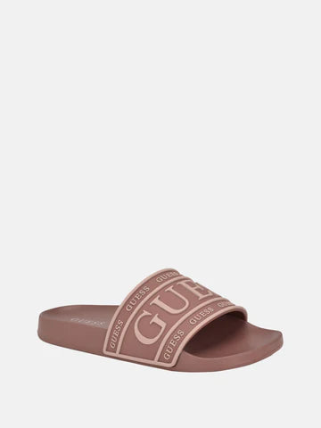 GUESS FACTORY rubies logo slide sandals