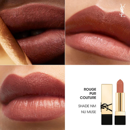 YSL - Yves Saint Laurent Rouge Pur Couture Caring Satin Lipstick with Ceramides