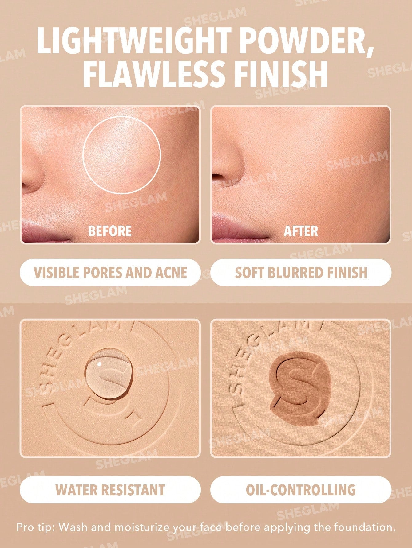 SHEGLAM - Skin-Focus High Coverage Powder Foundation