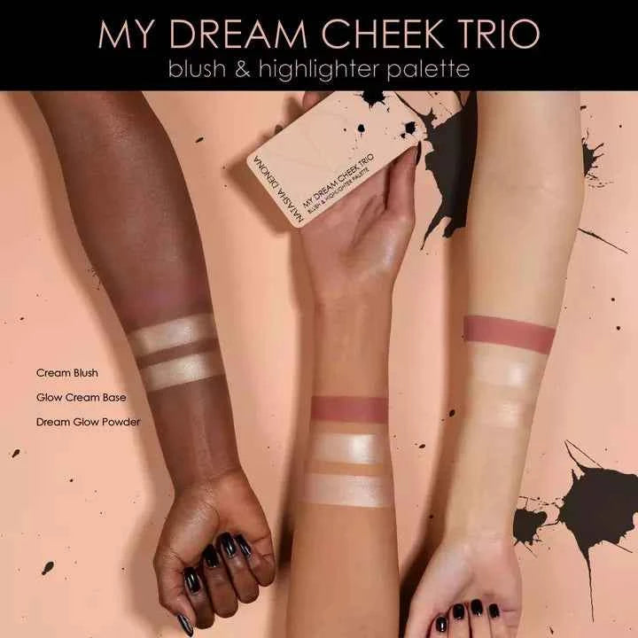 NATASHA DENONA My Dream Cheek Trio - Cream Blush, Glow Cream Base and Glow Powder Highlighter