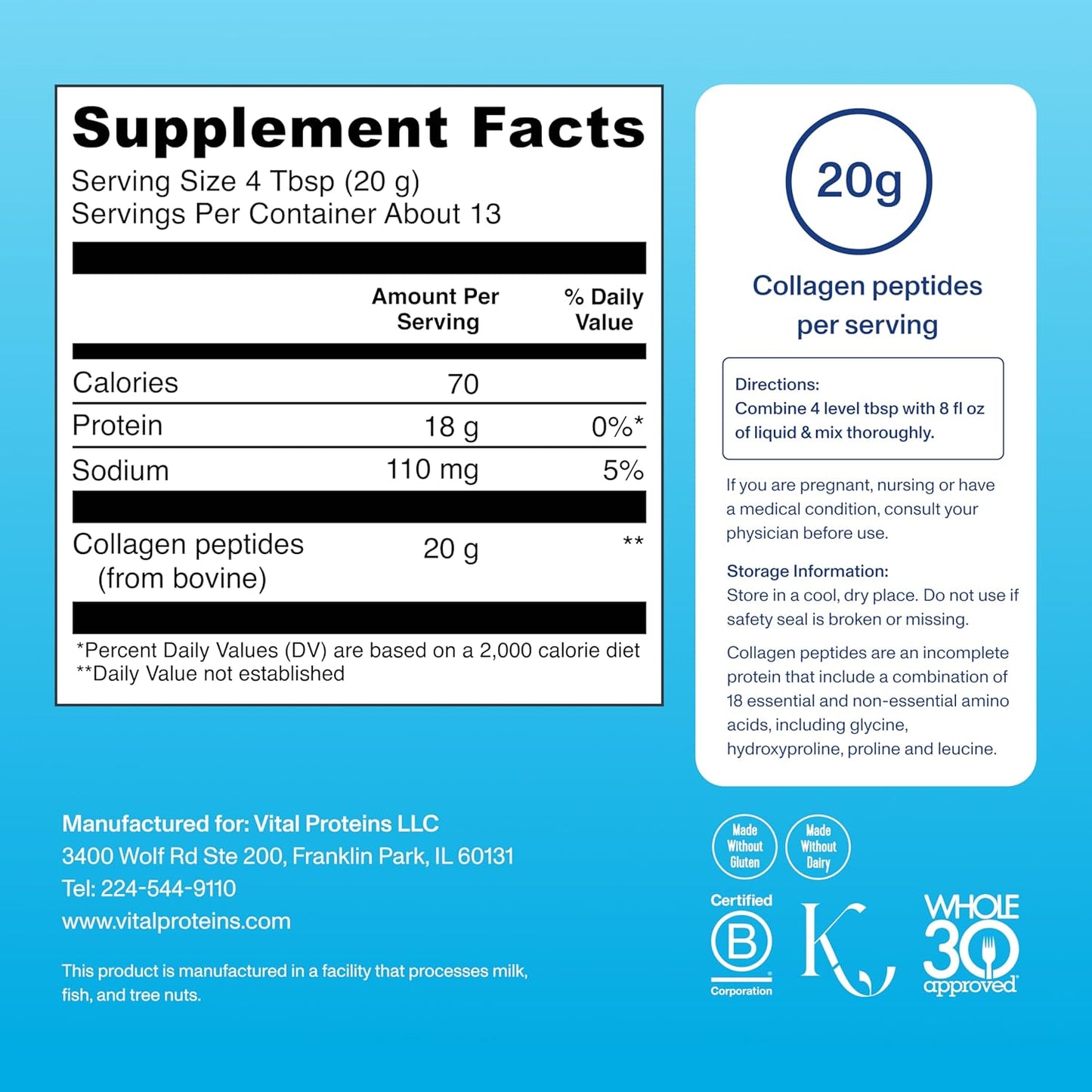 Vital Proteins - Collagen Peptides Powder