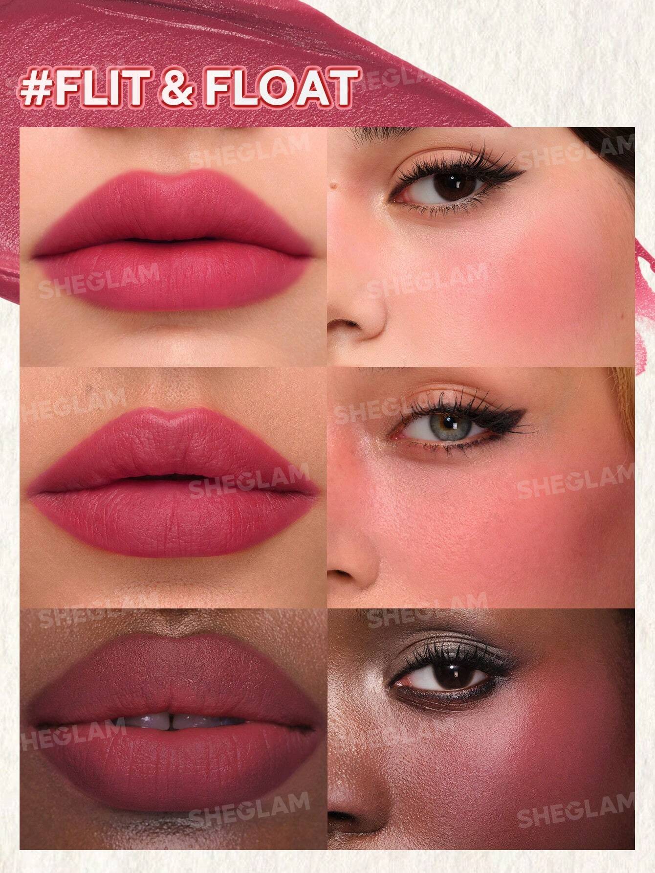 SHEGLAM - Air Plush Lip & Cheek Cream Blush - 029 Flit Float