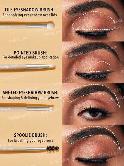 SHEGLAM - 101 Eye Essentials Brush Set With Bag