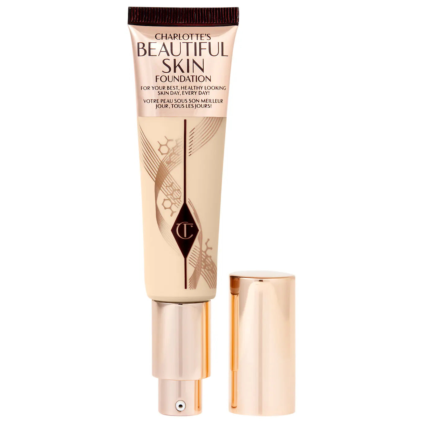 Charlotte Tilbury Beautiful Skin Medium Coverage Liquid Foundation with Hyaluronic Acid
