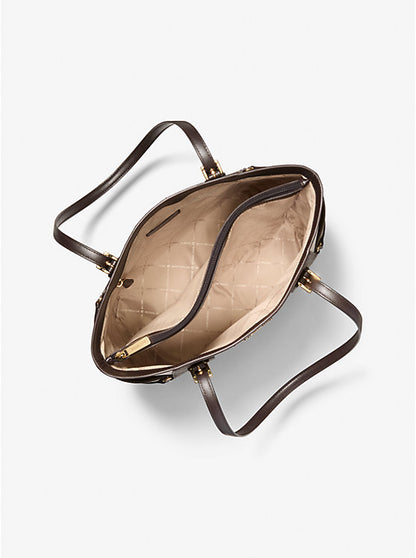 MICHAEL KORS - Voyager Large Color-Block Signature Logo Tote Bag