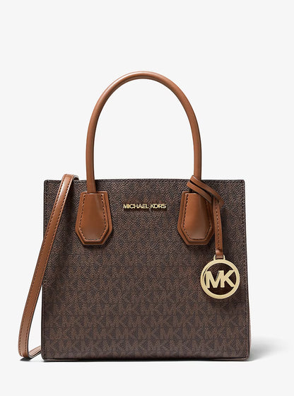 Michael Kors - Mercer Medium Logo and Leather Accordion Crossbody Bag