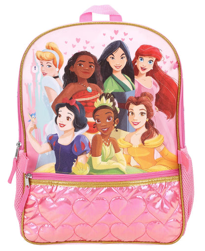 Disney Princess - Girls Backpack 5-Piece Set