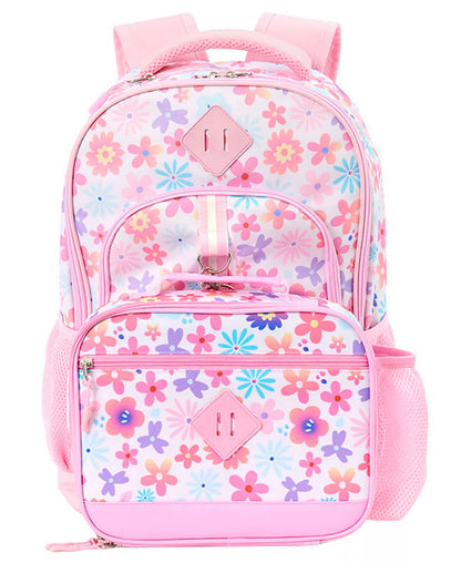 Rainbow Sugar - Girls' Floral Backpack and Lunch Box, 2-Piece Set