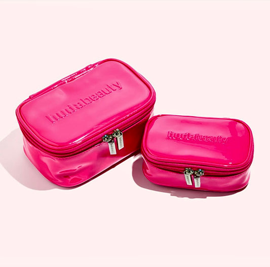 Huda Beauty Makeup Bag Duo - Hot Pink Edition