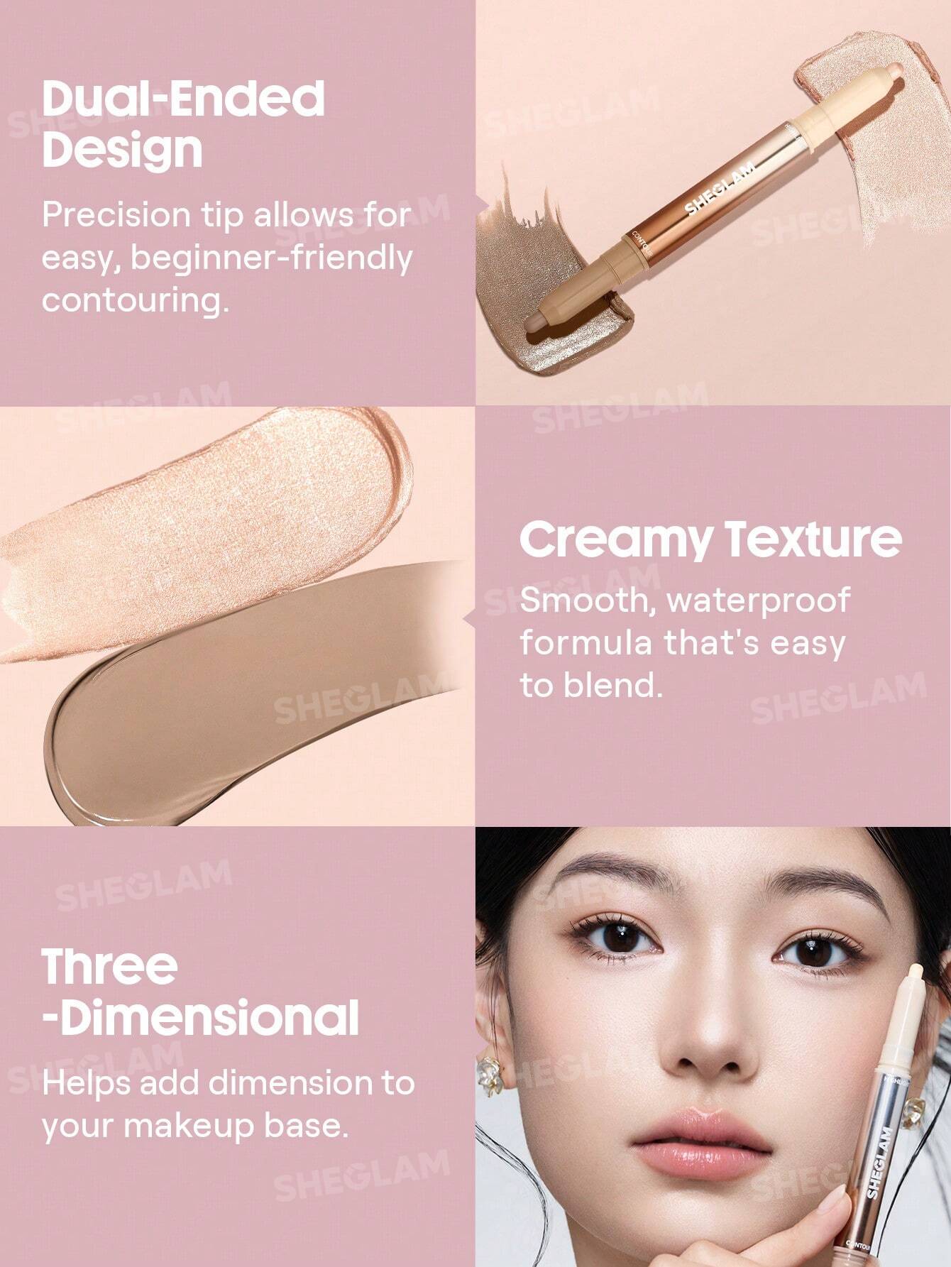 SHEGLAM - Fine Line 2-In-1 Nose Contour & Highlight Pen