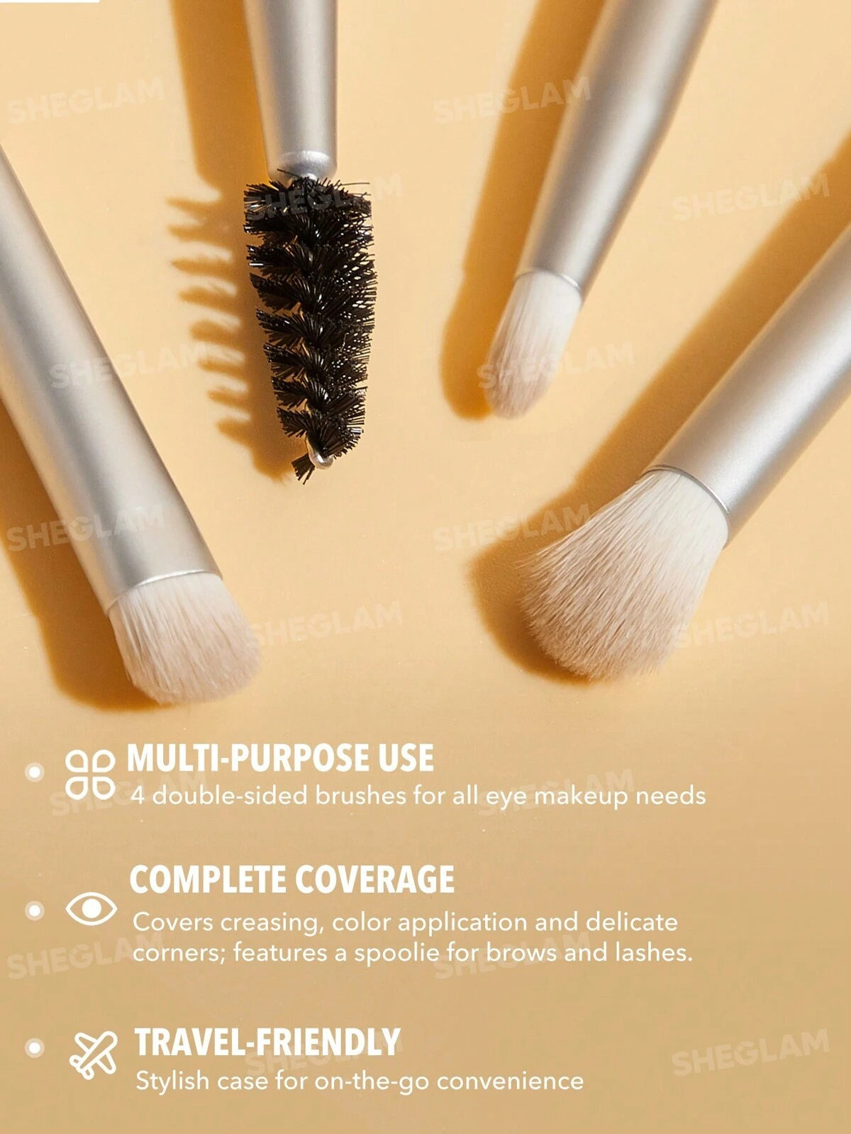 SHEGLAM - 101 Eye Essentials Brush Set With Bag