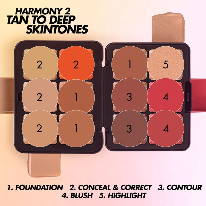 HD SKIN FACE ESSENTIALS PALETTE WITH HIGHLIGHTERS