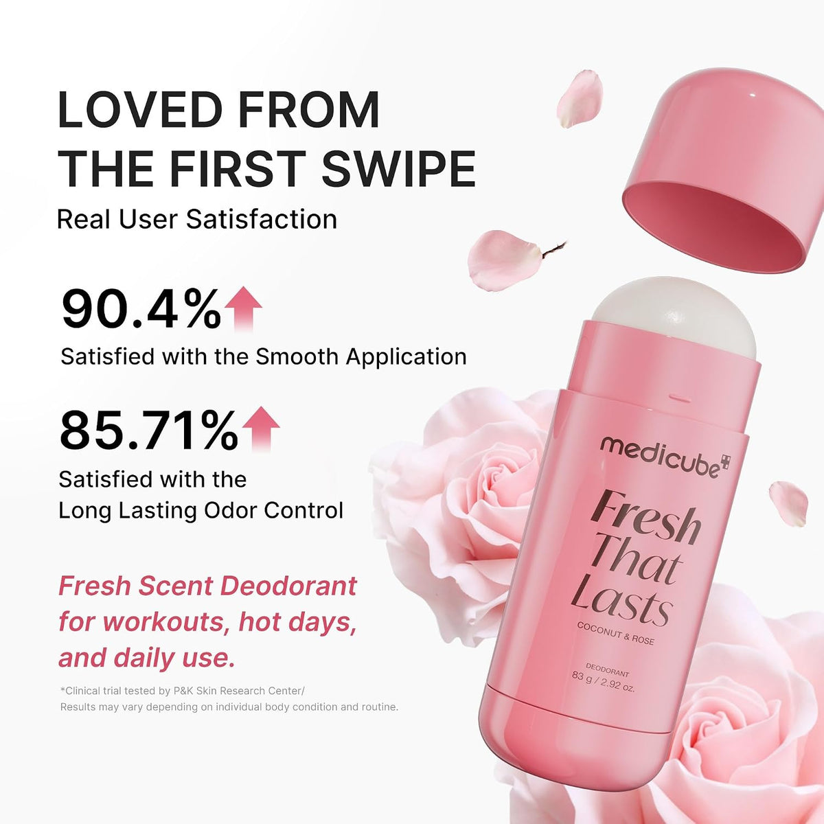 Medicube - Deodorant with PDRN, Rose Musk Scent, Fresh Odor Control